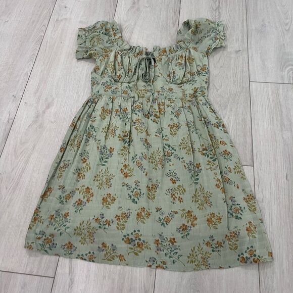 Lulus All heart sage green floral print off the shoulder skater dress size M - Picture 1 of 9